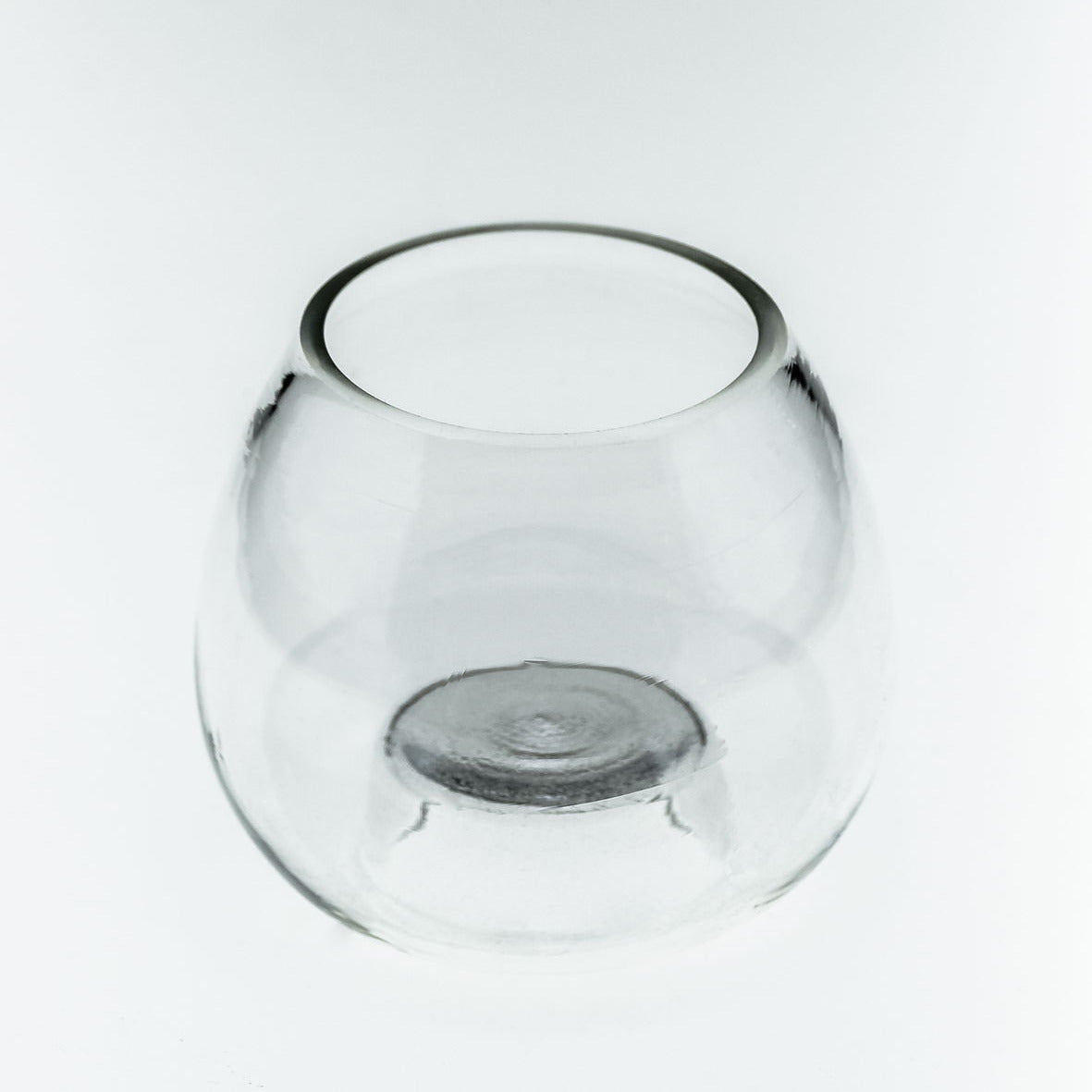 Teelichtglas Kerzenständer Blumenvase aus Glas Transparent Teelichthalter 7,5cm Kerzenleuchter – Glasvase / Deko-Vase – stilv