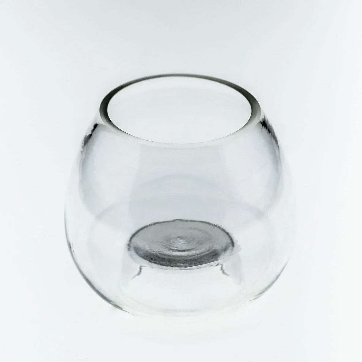 Teelichtglas Kerzenständer Blumenvase aus Glas Transparent Teelichthalter 7,5cm Kerzenleuchter – Glasvase / Deko-Vase – stilv