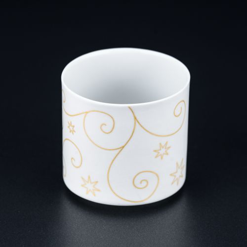 Teelichtglas Weihnachten Porzellan Sterne – Vase / Glasvase / Deko-Vase – stilvolles Wohnaccessoire & Dekoartikel aus Europa