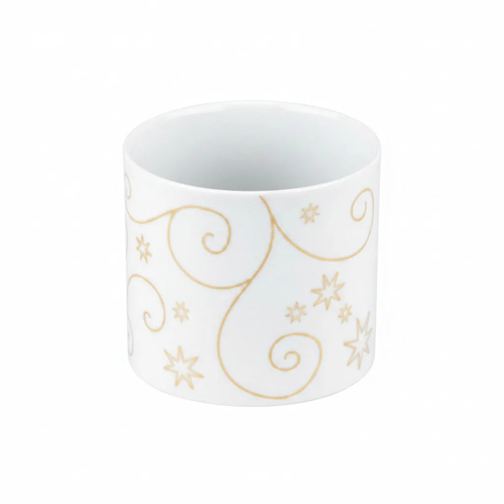 Teelichtglas Weihnachten Porzellan Sterne – Vase / Glasvase / Deko-Vase – stilvolles Wohnaccessoire & Dekoartikel aus Europa
