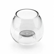 Transparentes 2-in-1 Teelichtglas und Blumenvase aus klarem Glas mit 7,5 cm Höhe