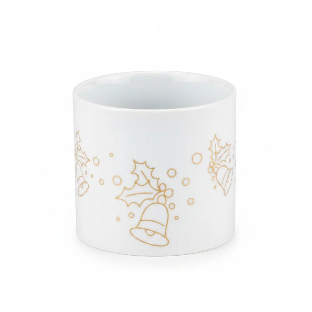 Teelichtglas Weihnachten Porzellan Glocke – Vase / Glasvase / Deko-Vase – stilvolles Wohnaccessoire & Dekoartikel aus Europa