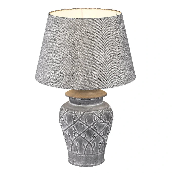 Hockerleuchte FIORE Griggio Beton-Keramik grau