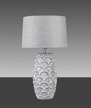 Hockerleuchte MENA GRIGGIO Beton-Keramik Grau Tischlampe