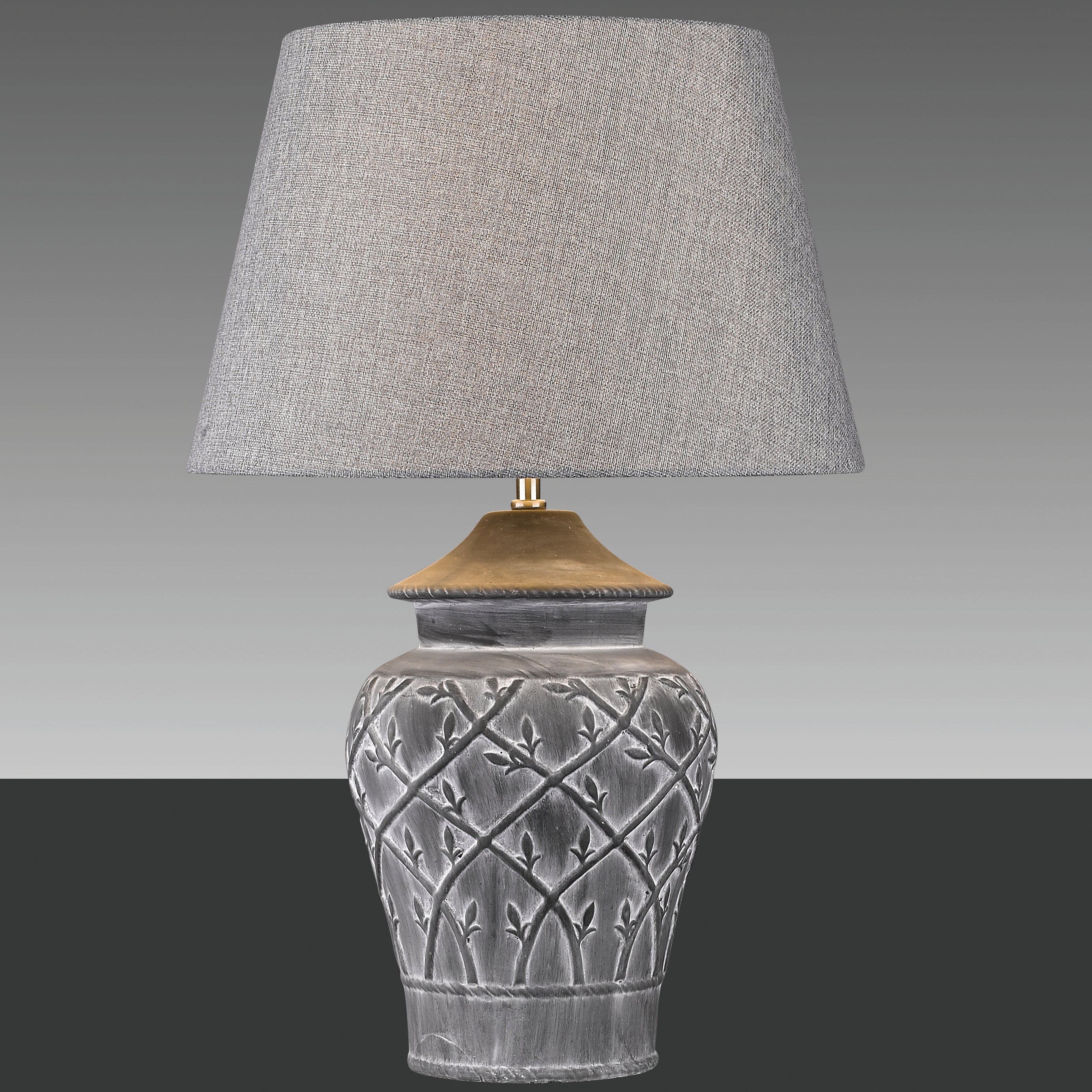 Hockerleuchte FIORE MARRONE Beton-Keramik braun