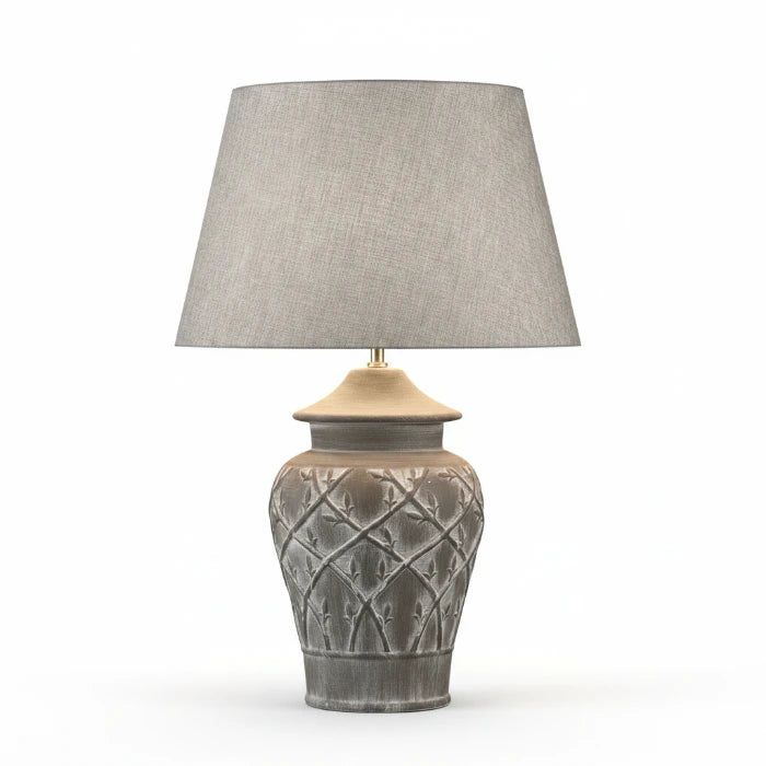 Hockerleuchte FIORE MARRONE Beton-Keramik braun