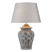 Hockerleuchte FIORE MARRONE Beton-Keramik braun Tischlampe
