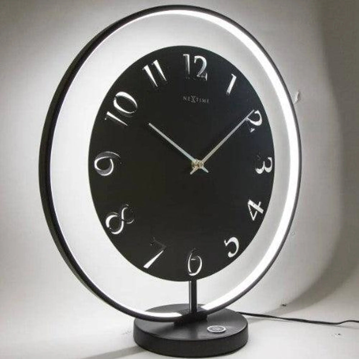 Beleuchtete Tischuhr Ting 40cm Design Uhr Nextime 5188ZW