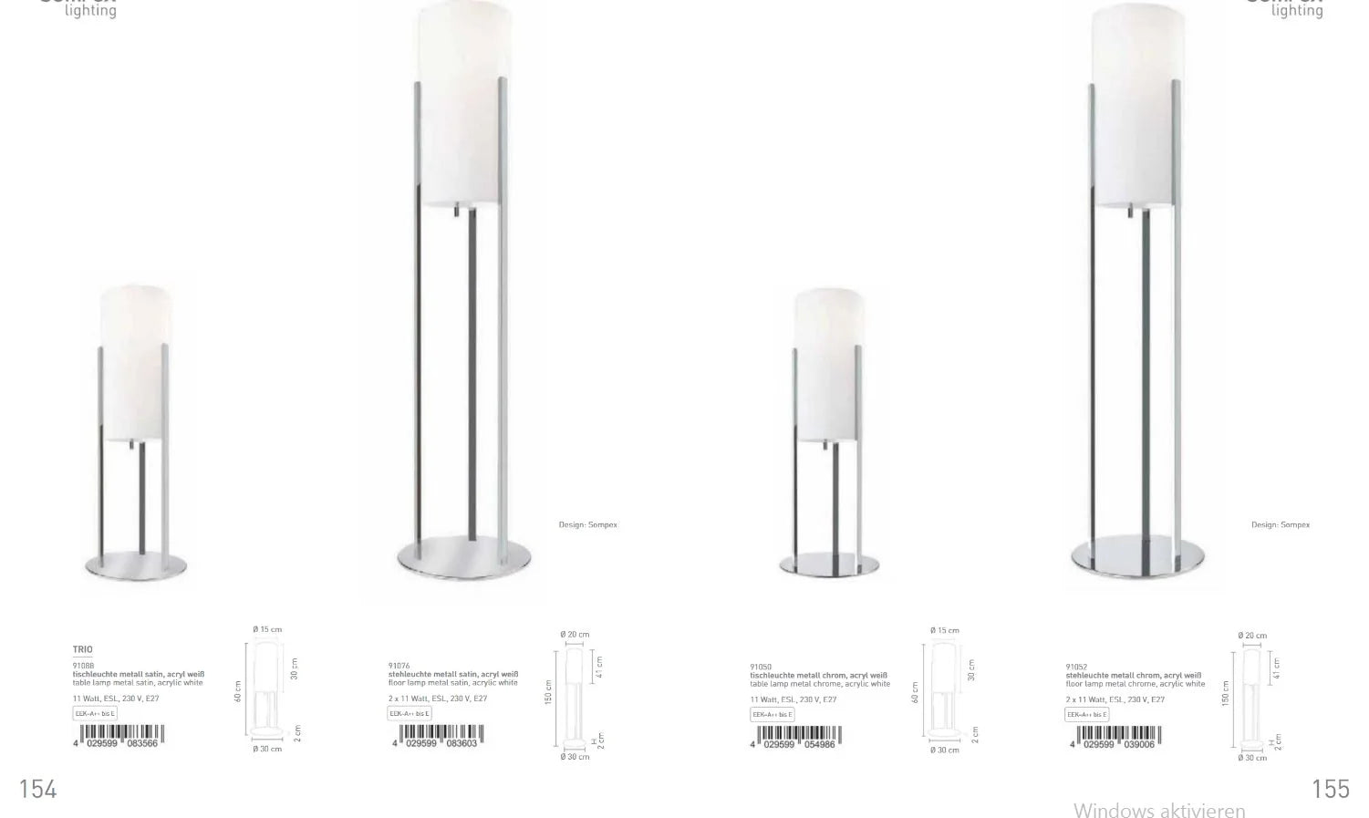 Glaszylinder Lampenglas weiß matt – mundgeblasenes Ersatzglas mit 3 Einkerbungen