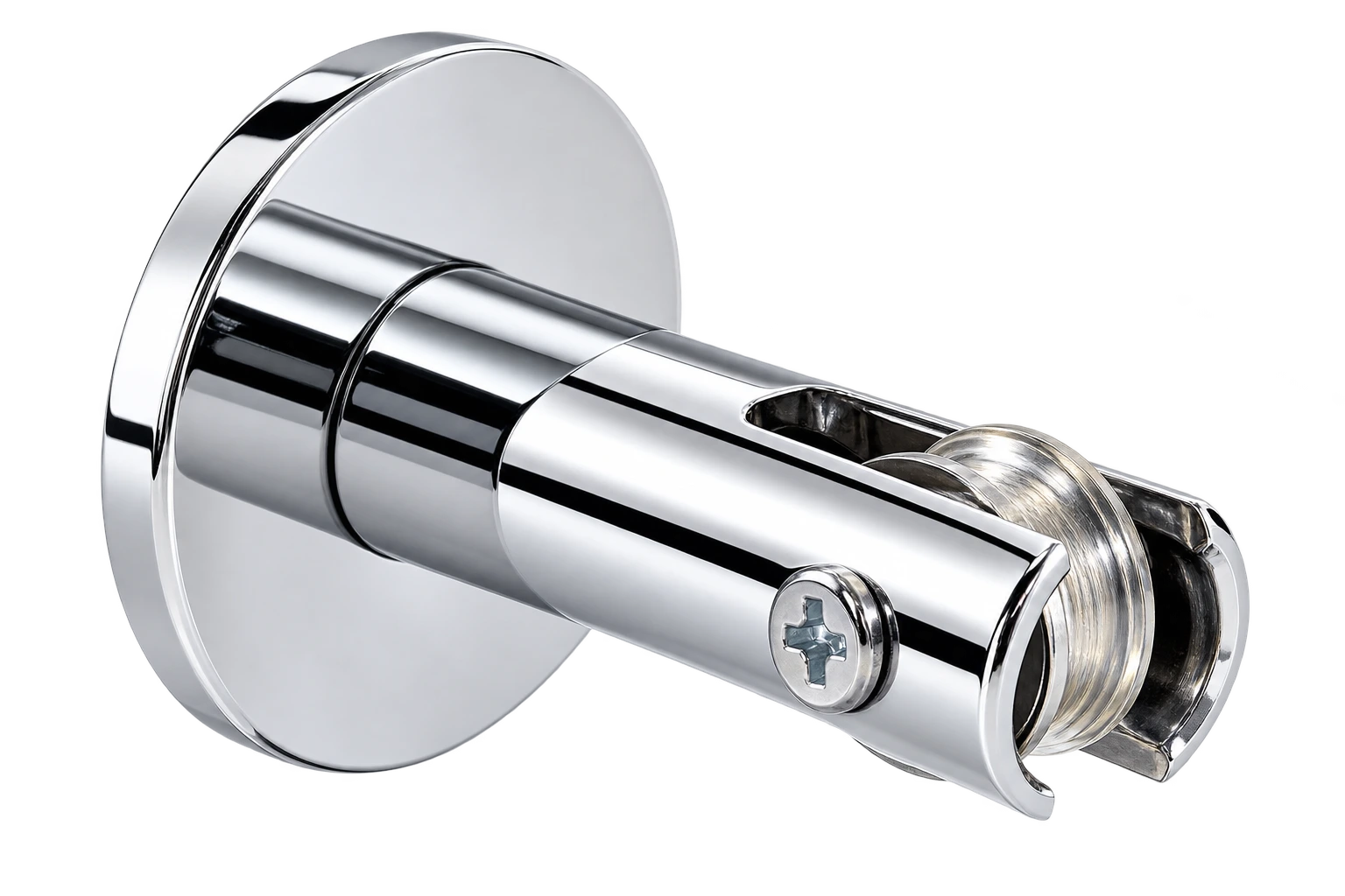 Umlenkrolle Wandbefestigung Chrom mit ca. 30 mm Länge für Seilsystem und Spannseil