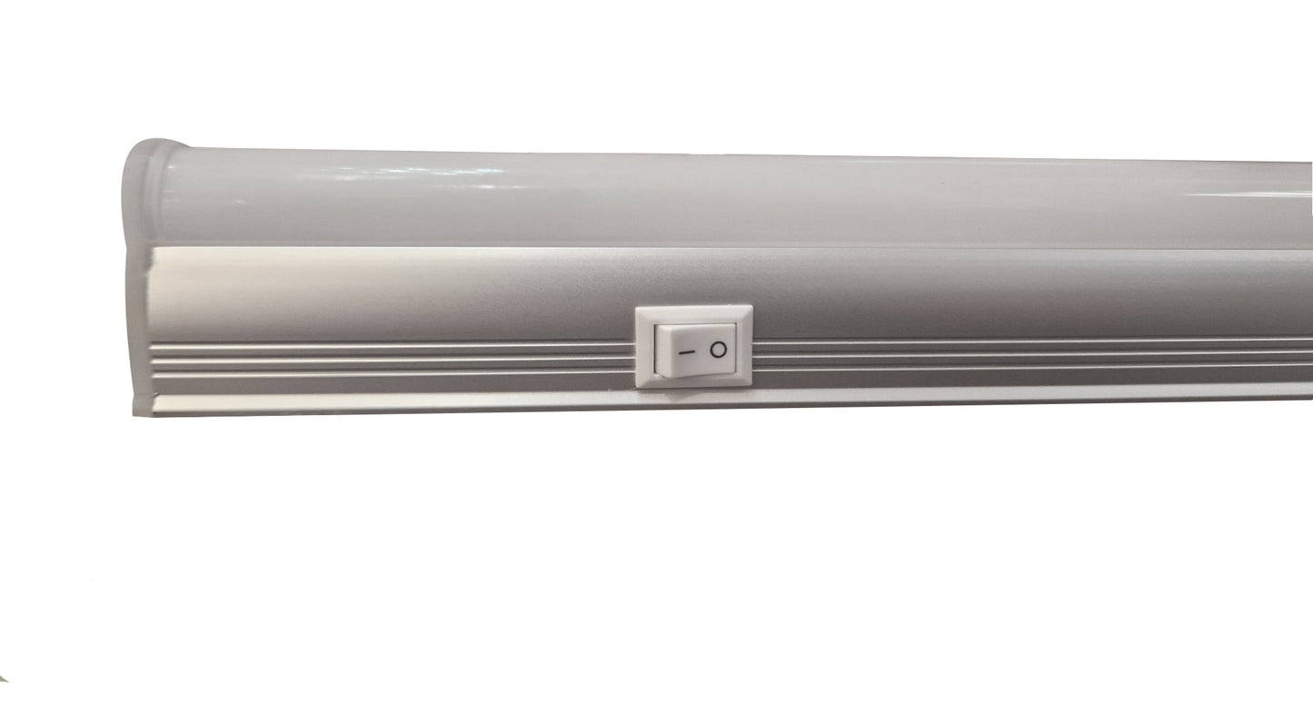 Unterschrankleuchte LED silber mit Schalter 90cm für Steckdose verbindbar