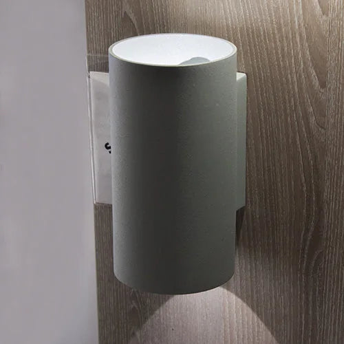 Wandstrahler aussen up down grau rund IP54