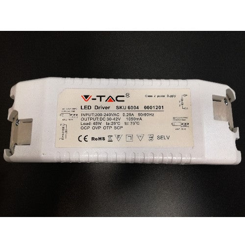 V-TAC LED Driver 45W 1050mA  30-42V für LED Panel – LED-Treiber 24V