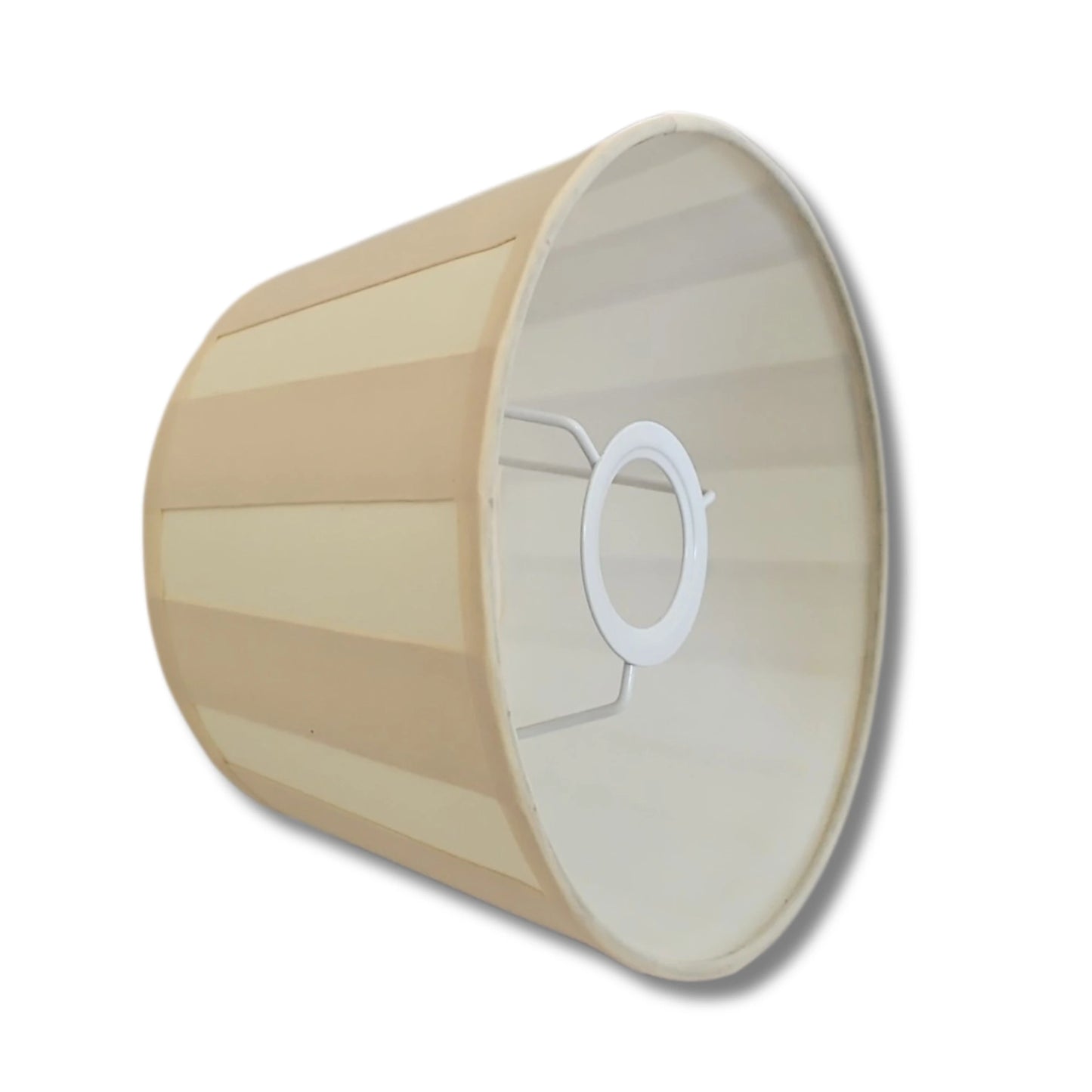Various Lampenschirm creme mit Streifenmuster für Tischlampen und Wandleuchten, E27