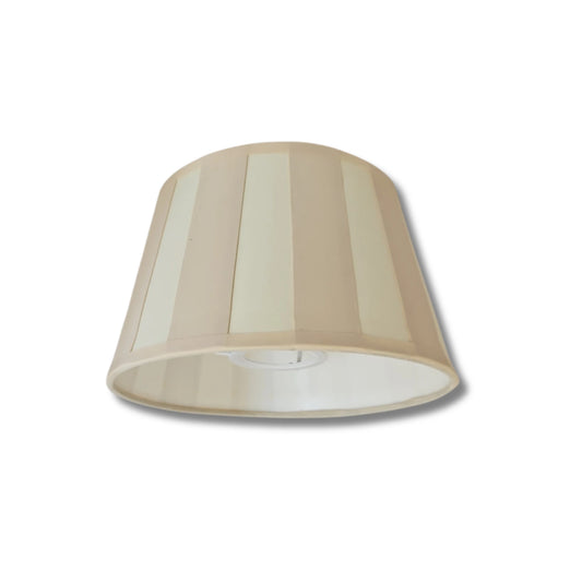 Various Lampenschirm creme mit Streifenmuster für Tischlampen und Wandleuchten, E27