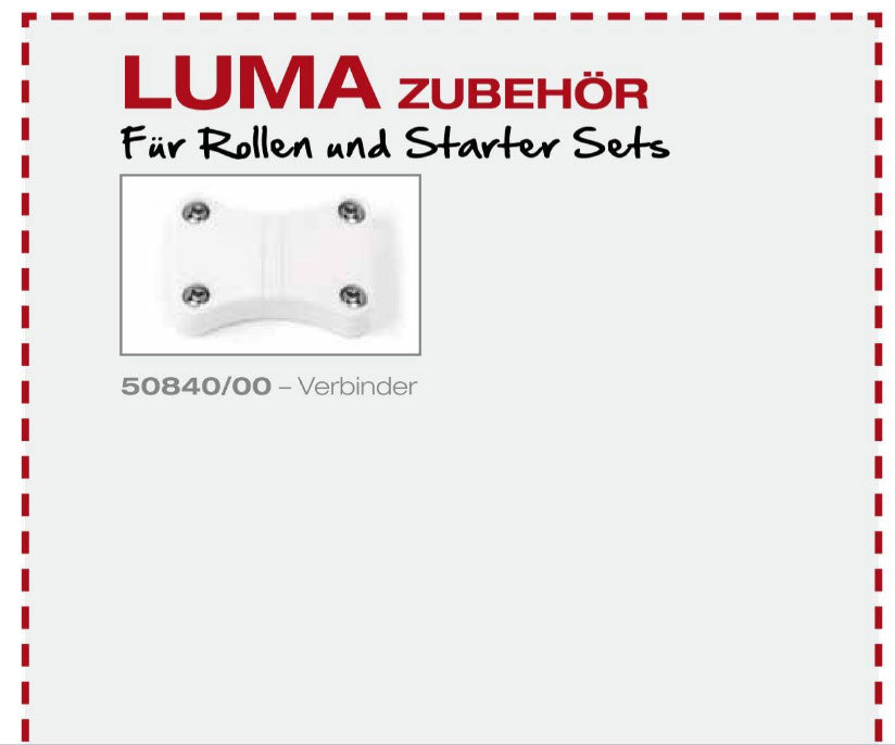 brillaint leuchten led luma zubehör 50840/00 Verbinder Connector 2-polig für LED Streifen Stripes 230V 220V AC plus minus pol