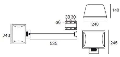 Displayleuchte Wandstrahler Virgola 2x18W