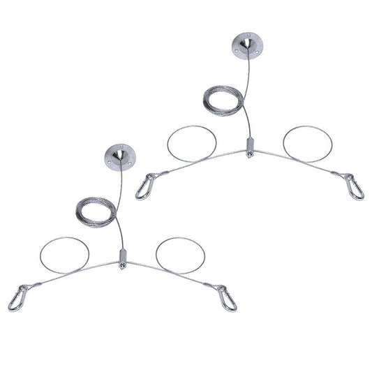 Seilabhängung verstellbar LED Panel 2er Set max 10 Kg Montageset 1,5m Karabinerhaken 