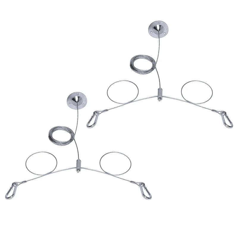 Seilabhängung verstellbar LED Panel 2er Set max 10 Kg Montageset 1,5m Karabinerhaken 