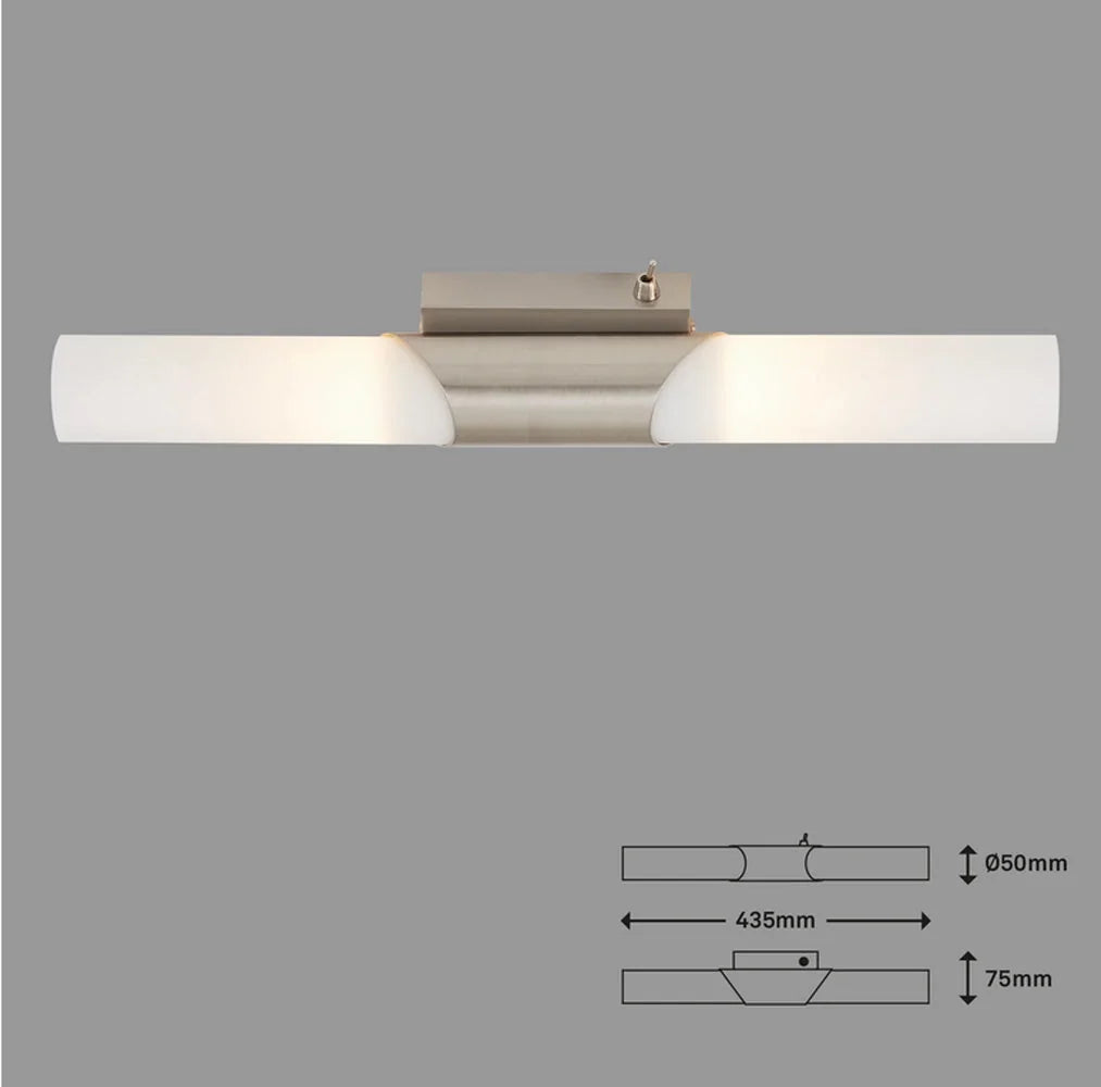 Bad Wandleuchte Spiegellampe 2x E14 Chrom mit Schalter