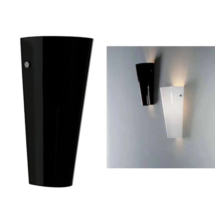 Glas Wandleuchte Leon schwarz Wandfackel E27 – Wandleuchte LED, dimmbar