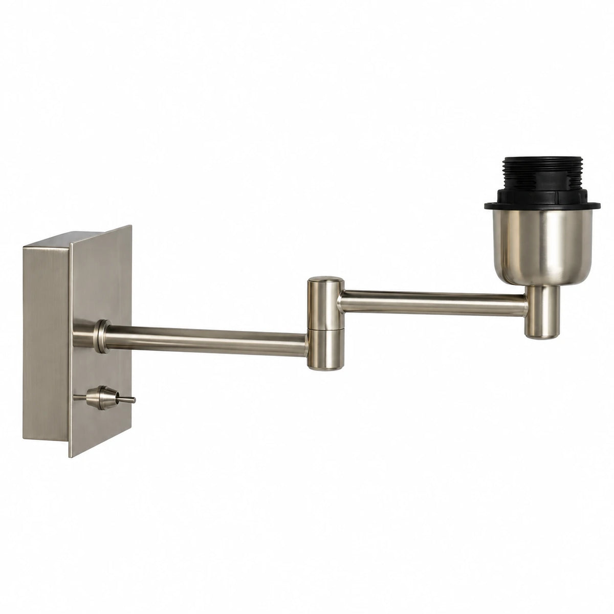 Light & Living SWING Wandleuchte Nickel satiniert mit schwenkbarem Gelenkarm und Kippschalter – 3106028