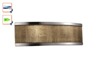 Wandleuchte Shine LED Leuchte Up Down antik gold mit Muster halbrund warmweiß Honsel Leuchten 18622 36cm breit 11 cm hoch