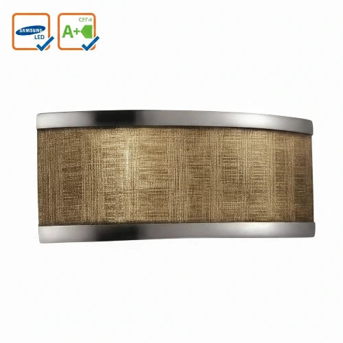 Wandleuchte Shine LED Leuchte Up Down antik gold mit Muster halbrund warmweiß Honsel Leuchten 18622 36cm breit 11 cm hoch