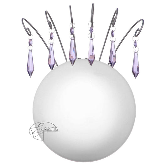 Kristall - Wandleuchte in Lila, 'Princess