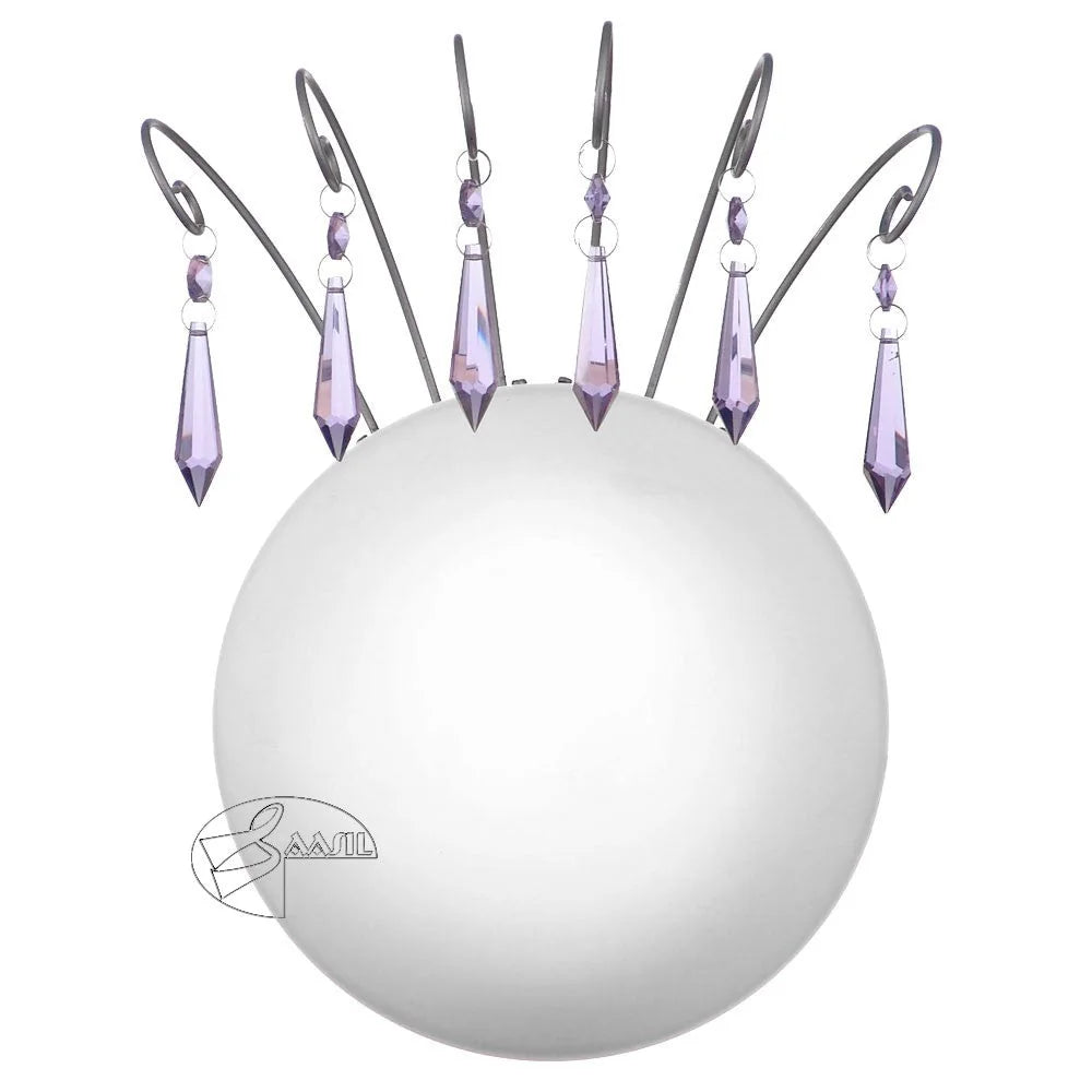 wandleuchte mit pinken glitzer kristallen kinderzimmer mädchen princess runde wandleuchte aus glas mit lila kristallen