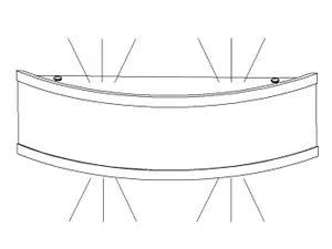 Wandleuchte Shine LED Leuchte Up Down antik gold mit Muster halbrund warmweiß Honsel Leuchten 18622 36cm breit 11 cm hoch