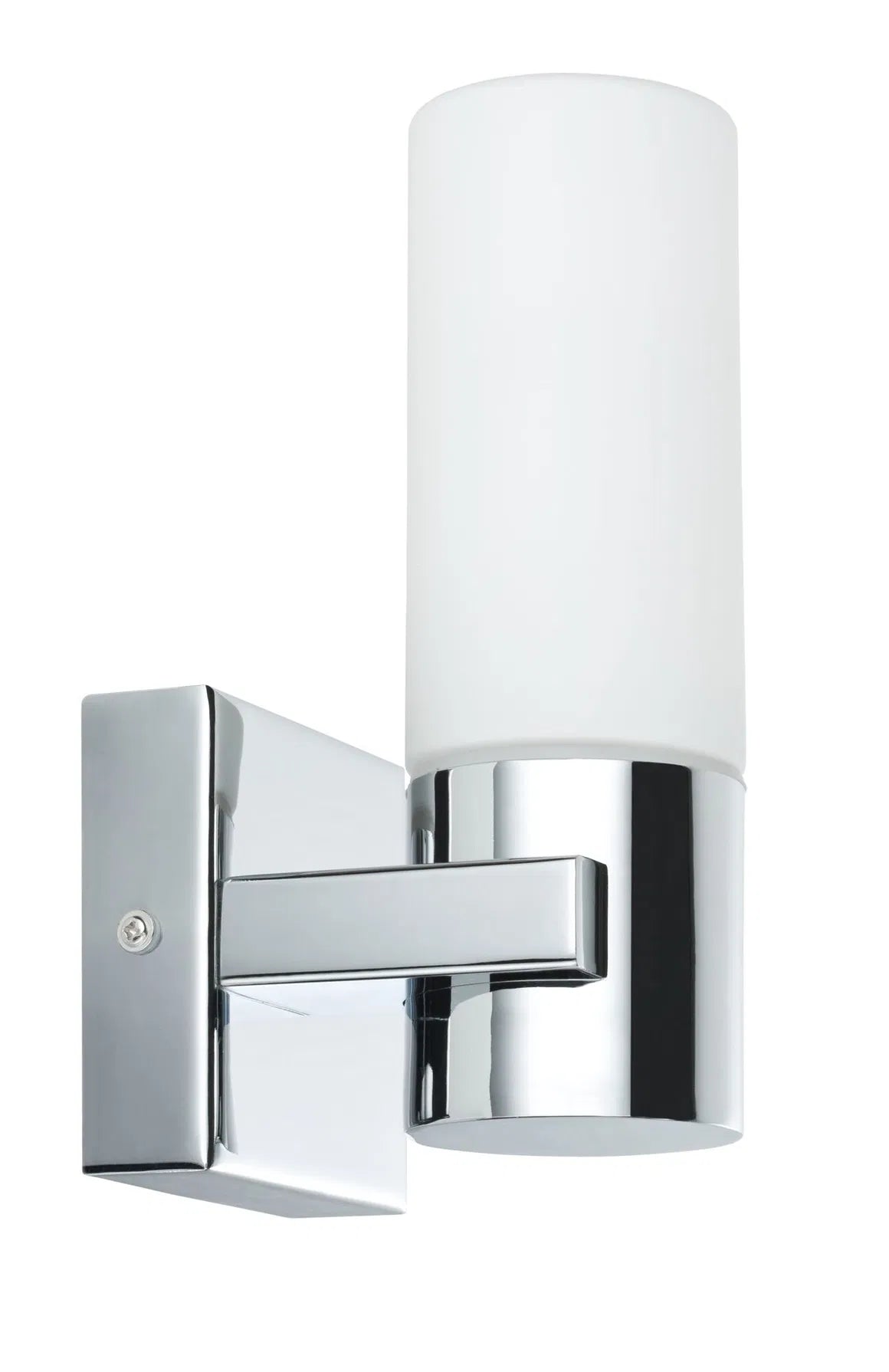 Spiegelleuchte Gemini Chrom satinierten Glas weiß 2er Pack IP44 Wandfackel Paulmann 703.54