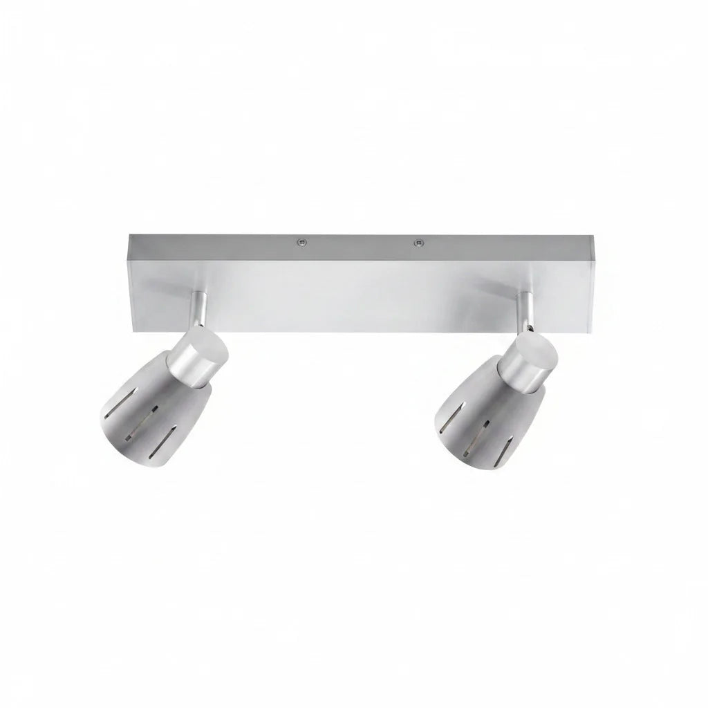 Wandstrahler Aluminium 2 flammig schwenkbar – Wandleuchte