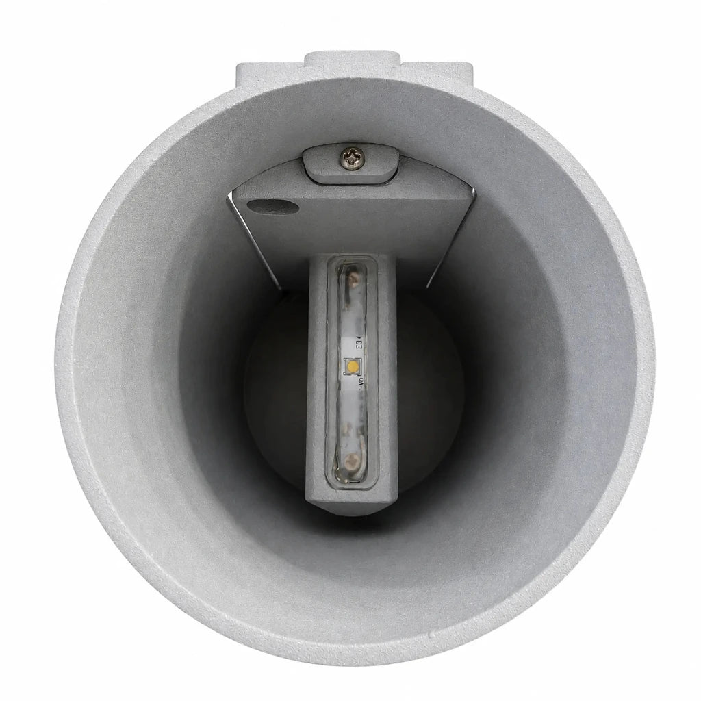 Wandstrahler aussen up down grau rund IP54