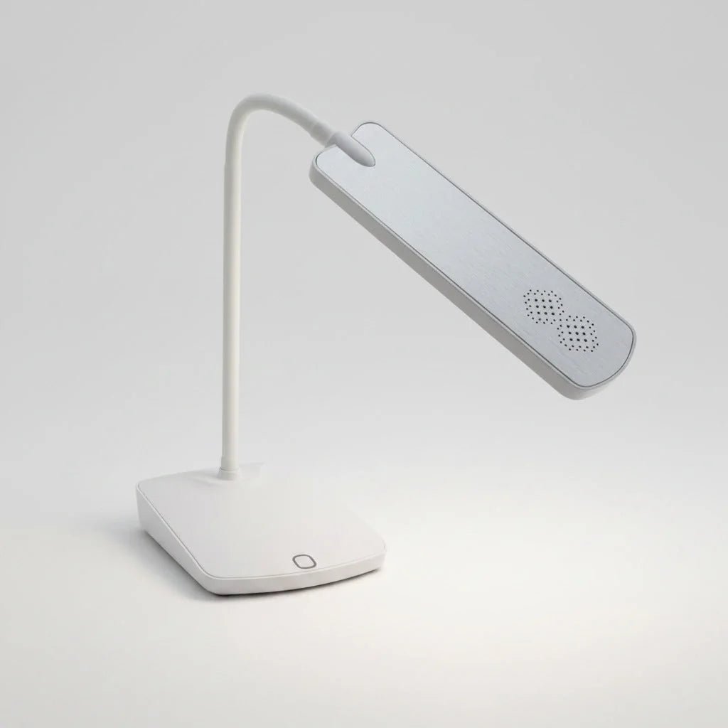 LED Schreibtischlampe Touch dimmbar silber weiß mit USB Anschluss