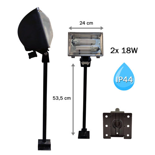 Displayleuchte Wandstrahler Virgola 2x18W