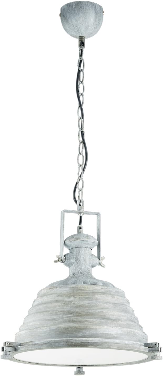 Industrie Retro Pendelleuchte York antik weiß – Pendelleuchte