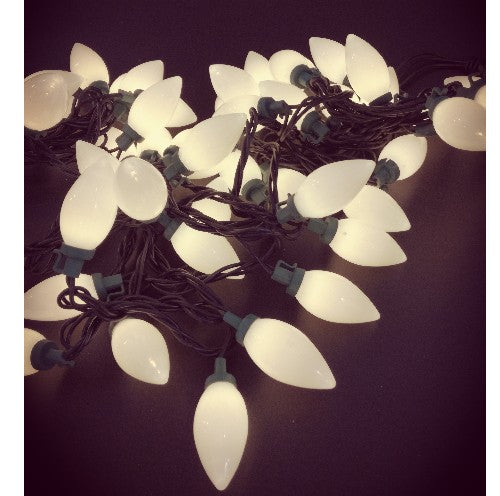 Deko 50er Lichterkette LED Zapfen Warmweiß glatt innen 5m