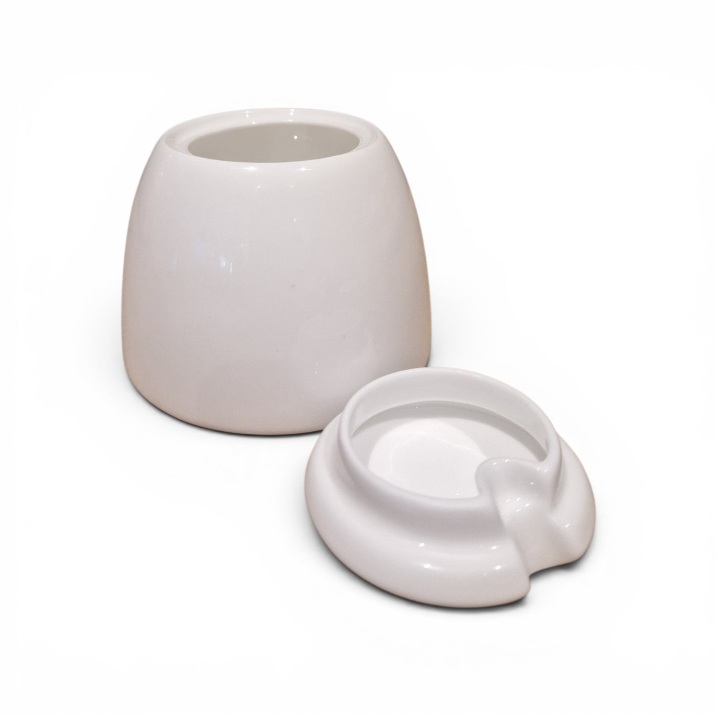 Zuckerdose Porzellan mit Deckel weiß konisch 0,25 l Fine Bone China