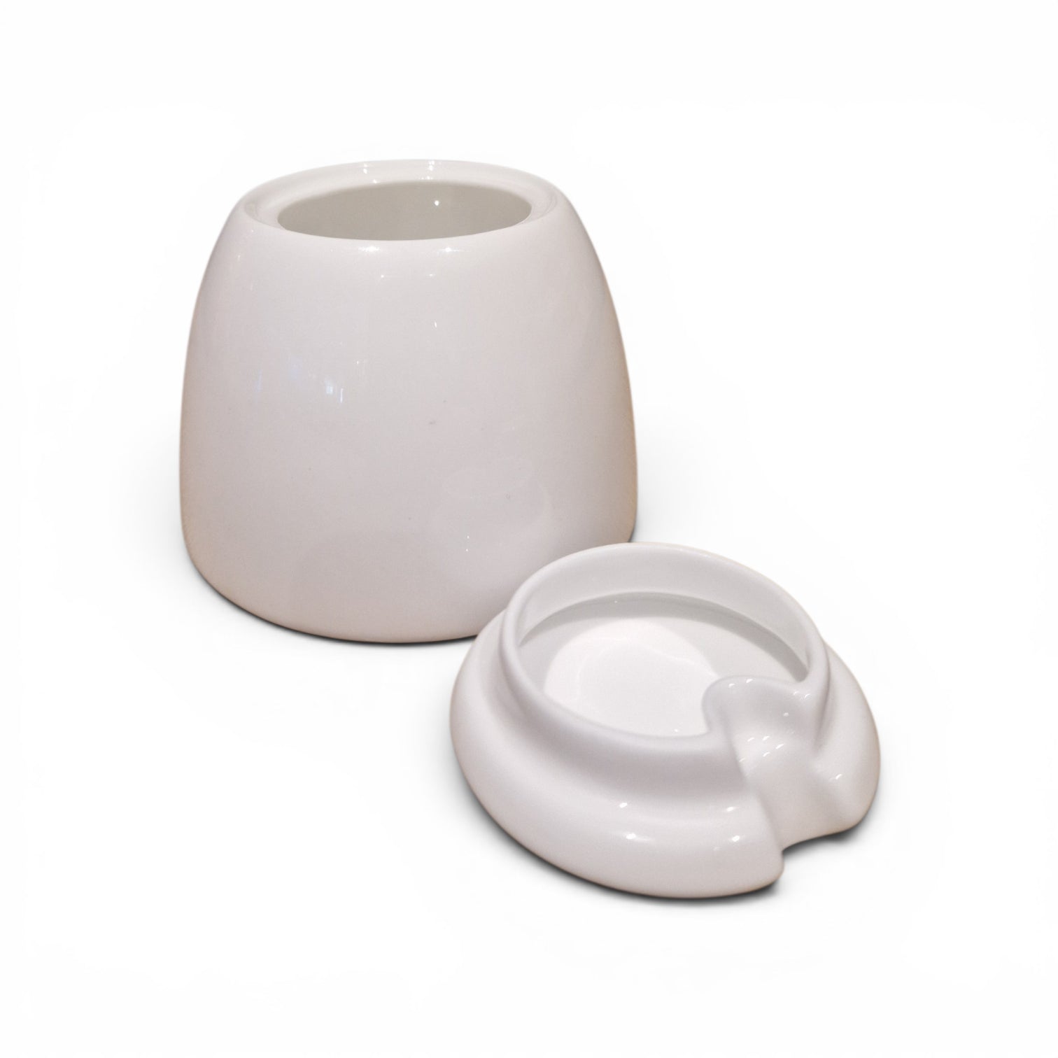 Zuckerdose Porzellan mit Deckel weiß konisch 0,25 l Fine Bone China