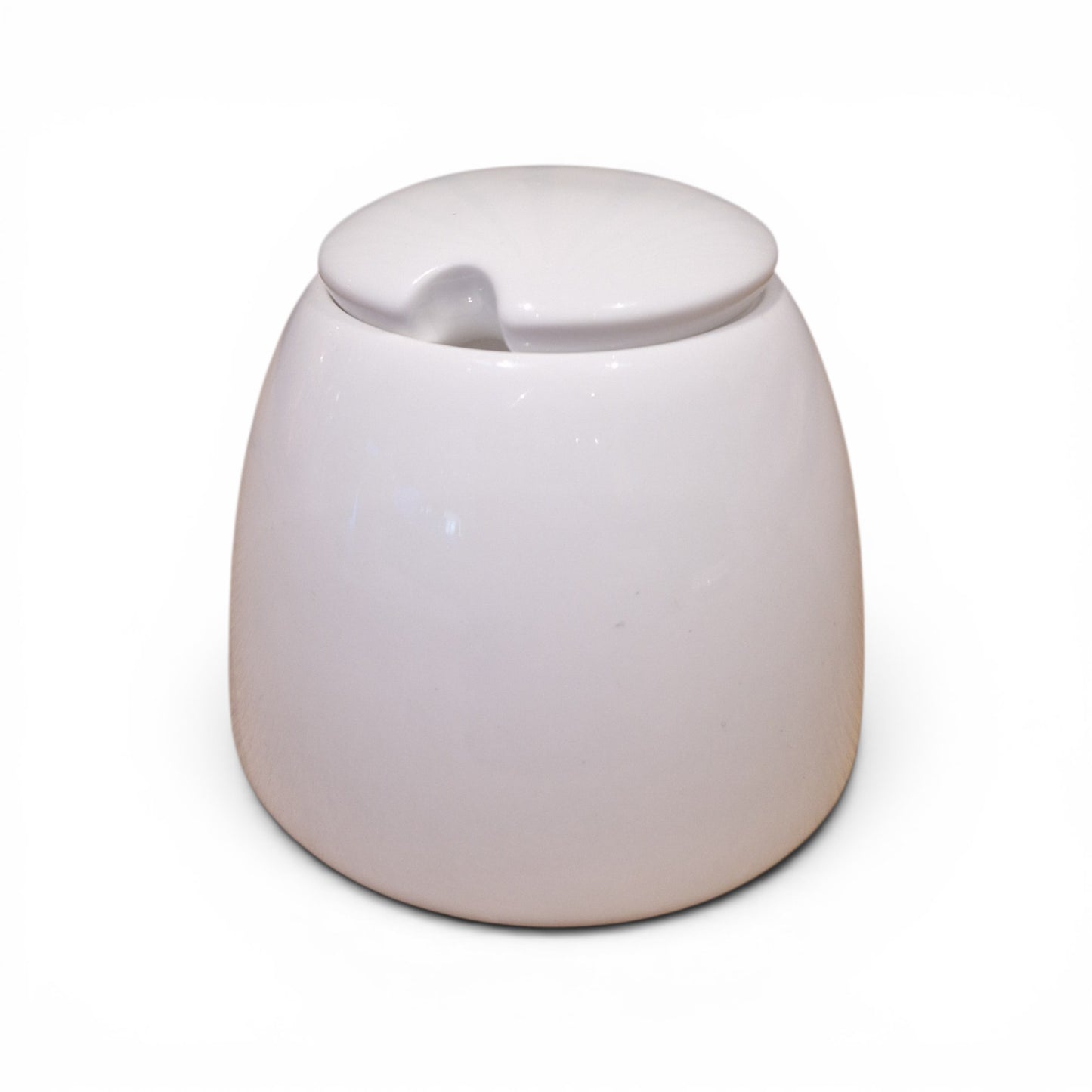Zuckerdose Porzellan mit Deckel weiß konisch 0,25 l Fine Bone China