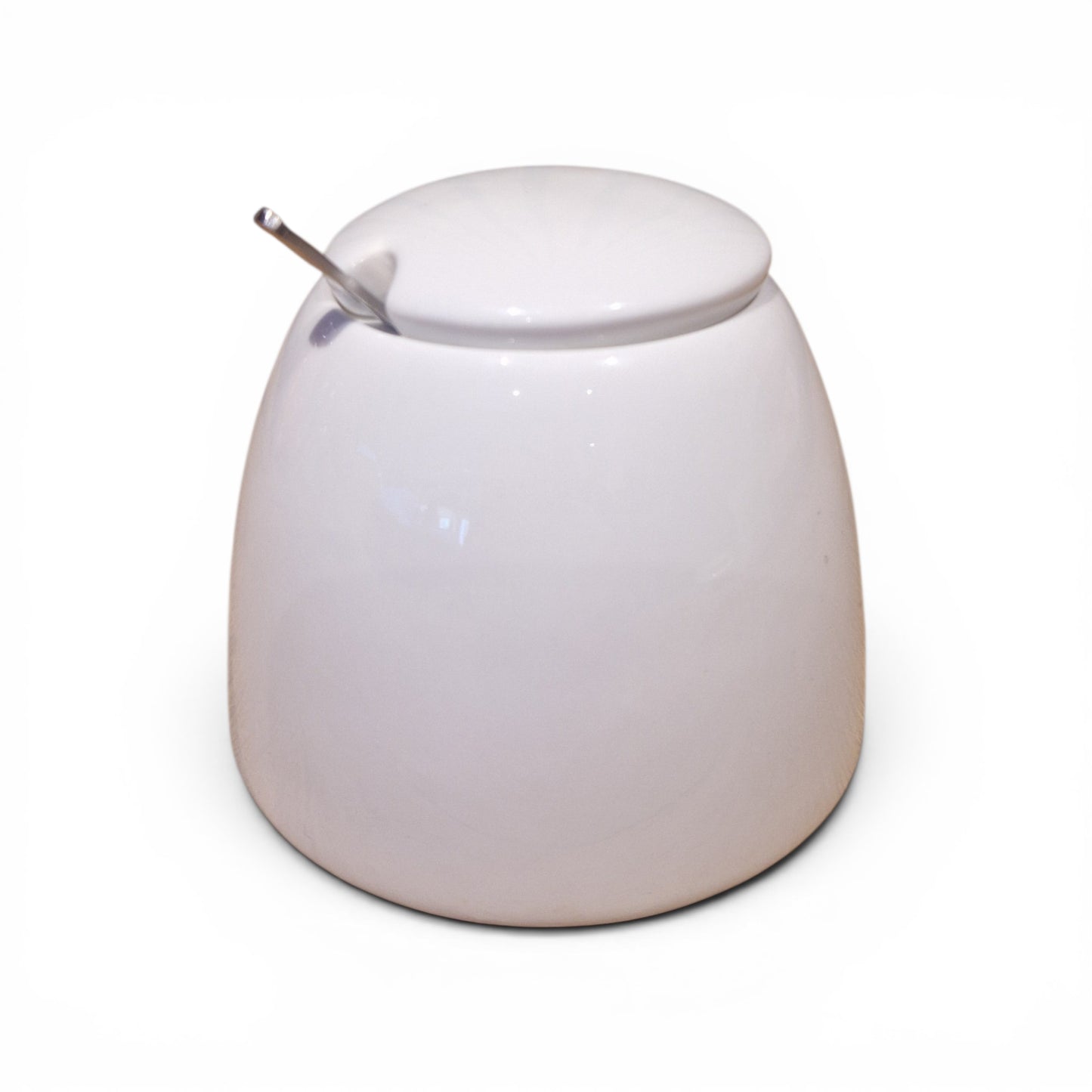 Zuckerdose Porzellan mit Deckel weiß konisch 0,25 l Fine Bone China