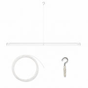 Transparente Acryl-Zwischenaufhängung für 12V LED- und Halogen-Seilsysteme mit 1 m Nylonschnur und Deckenhaken