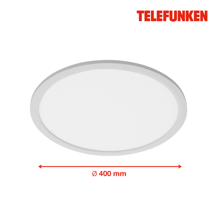 309104TF_06 Anbau LED Panel rund mit Bewegungssensor und Dämmerungssensor 40cm 309104TF Telefunken