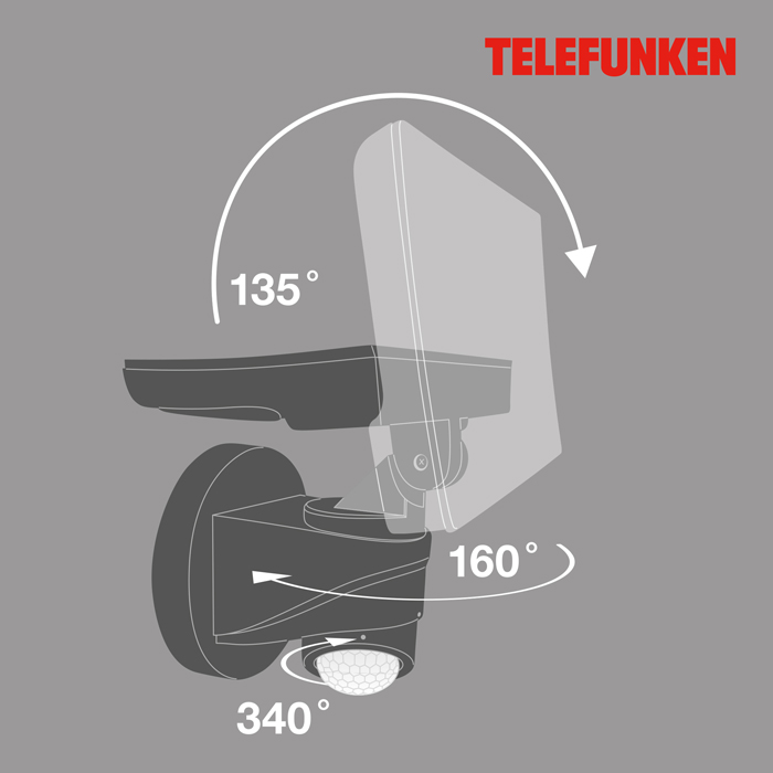 3-304305TF-telefunken-LED-Aussenleuchte-mit-Bewegungssensorschwarz-1600-Lm-IP44 LED Außenleuchte mit Bewegungssensorschwarz 1600 Lm IP44 Telefunken 304305TF