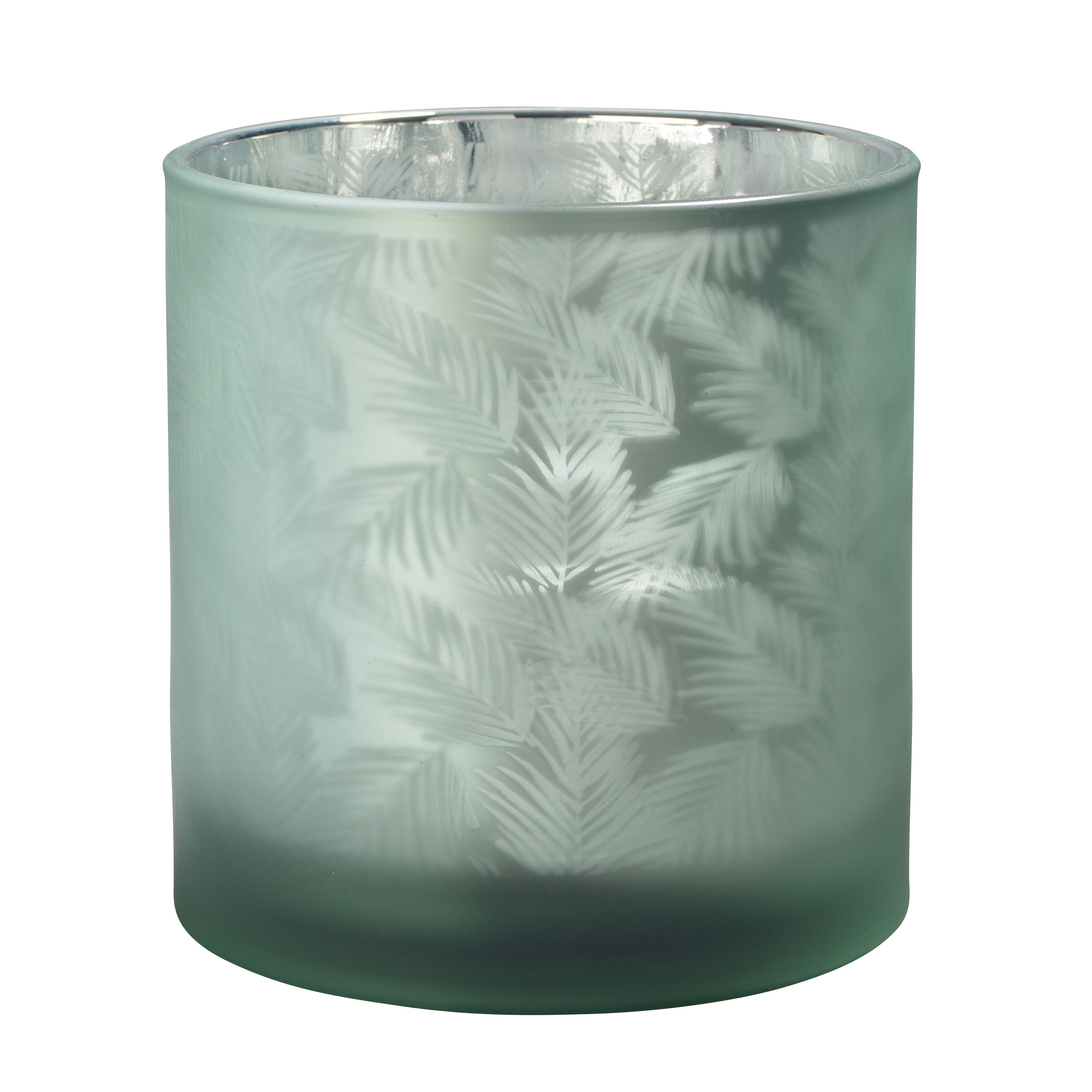 Windlicht Vase Glas Grün-Silber 20 cm – Innen silberbedampft mit Farnmuster – Boho-Teelichthalter, Kerzenglas & Übertopf für Pflanzen oder Orchideen Windlicht Vase Glas Grün-Silber 20 cm – Innen silberbedampft mit Farnmuster – Boho-Teelichthalter, Kerzenglas & Übertopf für Pflanzen oder Orchideen