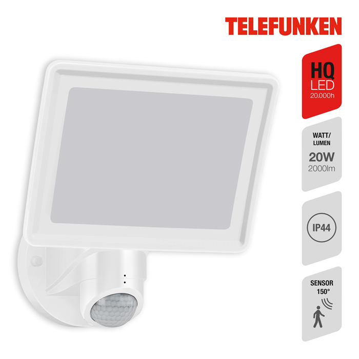 3-304406TF-telefunken-LED-Fluter-f-r-Aussen-weiss-mit-Bewegungssensor-2000-Lumen-IP44 LED-Fluter für Außen weiß mit Bewegungssensor 2000 Lumen IP44 304406TF