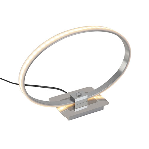 LED Tischlampe Corland Ringform Touch Dimmer Chrom | SW13232