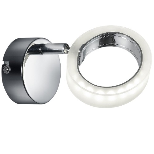 LED Tischlampe Ringform SW13232 Dimmer Chrom Touch Corland 