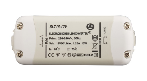 Self Electronics SLT15-12VF-2S LED-Trafo, LED-Treiber Konstantspannung 15 W  1.25 A 12 V/